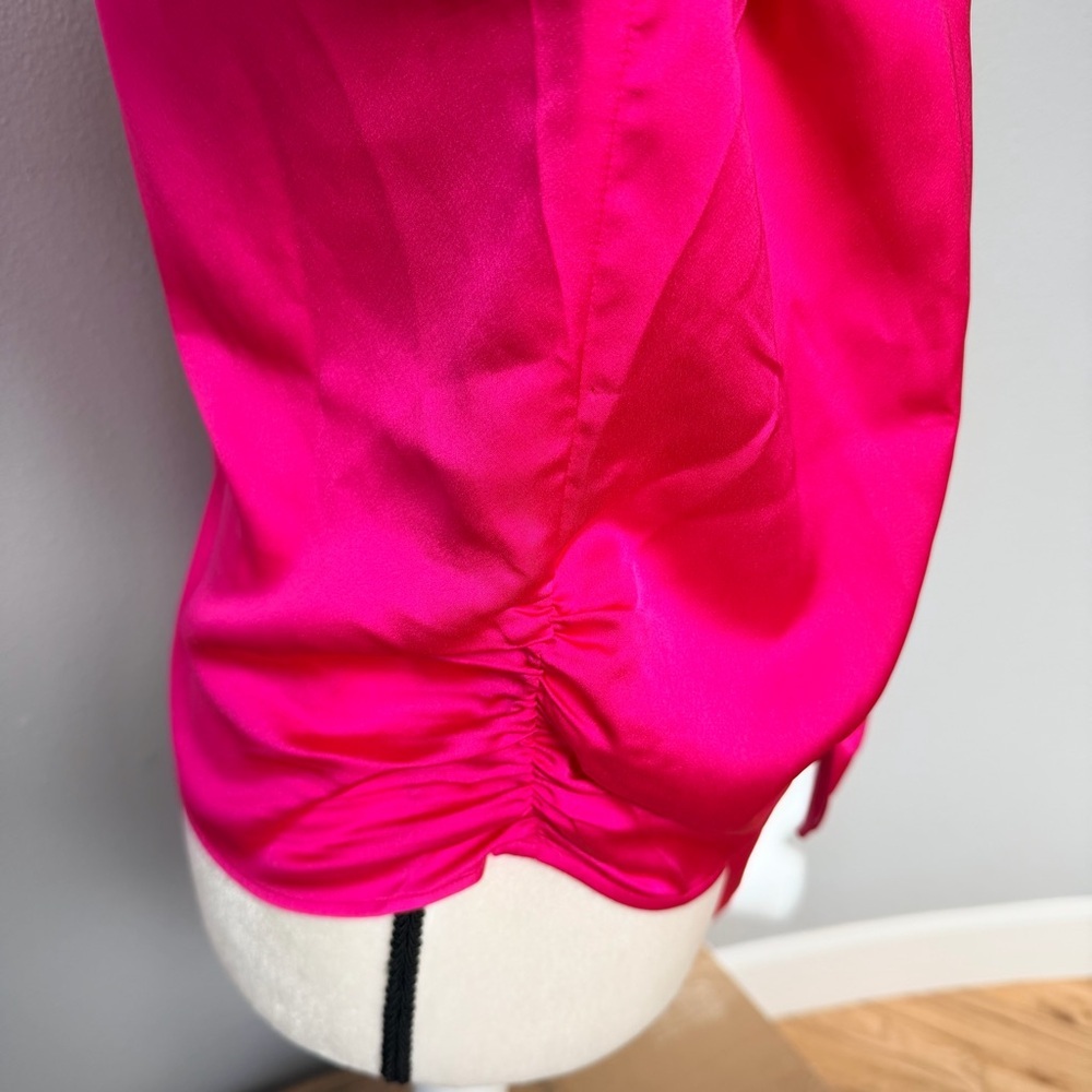 Sanctuary Hot Pink Satin Shirt - Picture 10 of 14